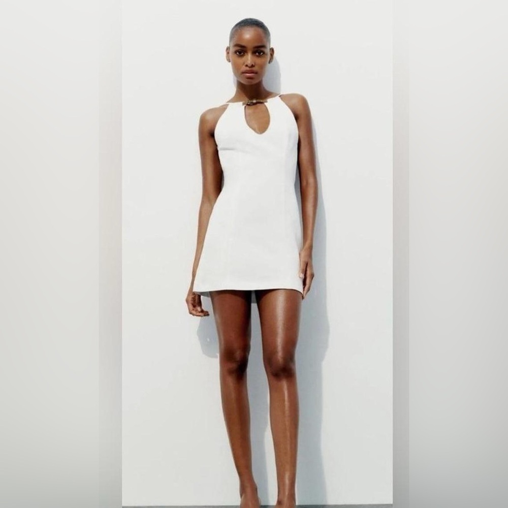 NWT Zara White Backless Dress